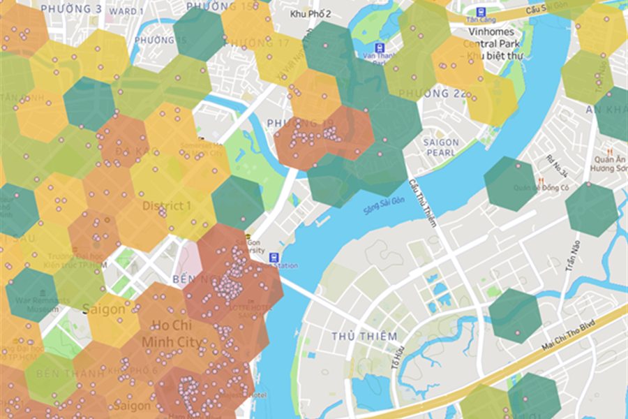 Urban spatial demand map